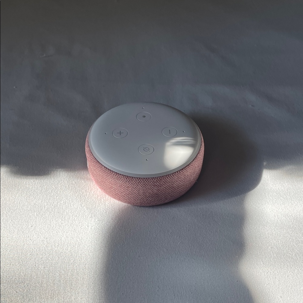 Pink 3rd gen  Amazon Alexa dot.